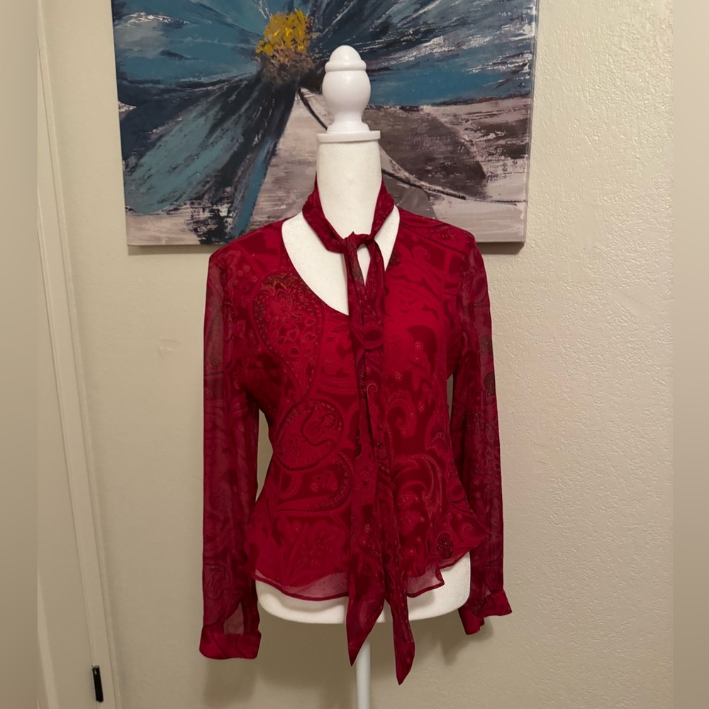 Women’s volume sleeve blouse